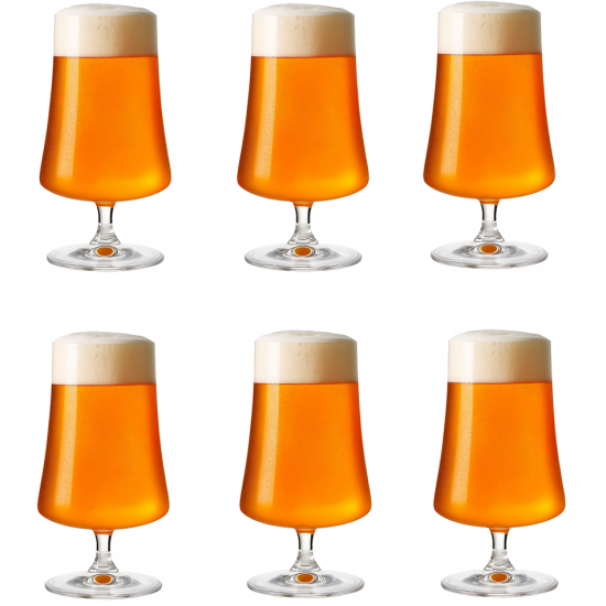 Jogo 6 Taças 380ml 16,2cm Para Cerveja Xtra Em Cristal Ecológico